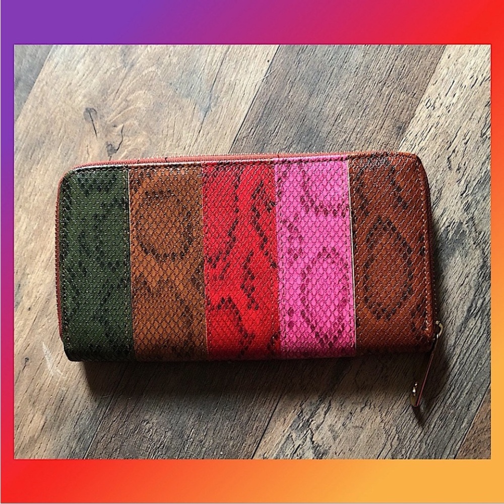 Multicolor Snake Print Women's Wallet